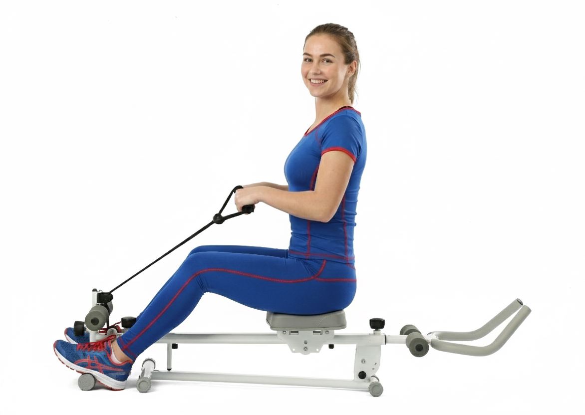 Multi Rowing Machine,  Ab Machine for Stomach Workout, Trainer, 4-in-1 Exercise Equipment 